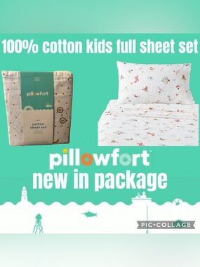 Target Pillowfort 100% Cotton Kids Sheet Set Kids Bedding Size Full Bed